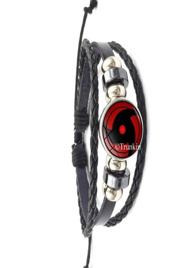 Trunkin Anime Itachi Uchiha Mangekyou Sharingan Cosplay Braided Leather Bracelet Rinnegan Eye Bracelet For Unisex Adult (Itachi Uchiha Mangekyou Sharingan) - Image 2